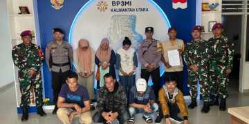 Prajurit TNI AL dan TIM Gabungan Berhasil Gagalkan Keberangkatan 7 CPMI Ilegal Ke Malaysia