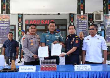 TNI AL Gagalkan Penyelundupan Puluhan Ribu Batang Rokok Ilegal dan Belasan Sepeda Motor Tanpa Dokumen di Labuan Bajo