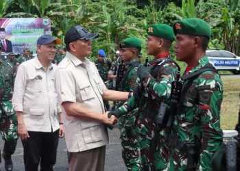 Menteri Pertahanan RI Kunjungi Markas TNI di Papua Barat