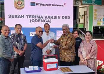 Freeport Indonesia Sumbang 6.000 Dosis Vaksin Demam Berdarah di Mimika