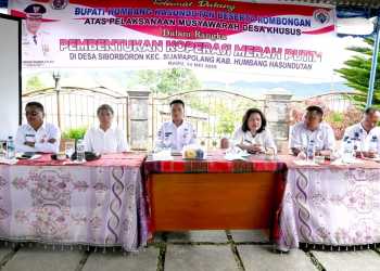 Musyawarah Desa Khusus Pembentukan Koperasi Merah Putih di kecamatan Sijamapolang