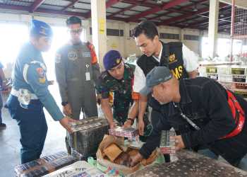 Pengiriman Paket Rokok Tanpa Cukai Melalui Bandara Internasional Juanda Berhasil Digagalkan TNI AL