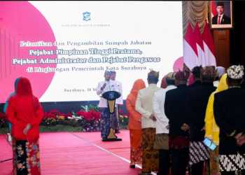 Hari Jadi Surabaya Ke-732 Diwarnai Mutasi Besar-Besaran
