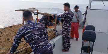 TNI AL Tangkap Kapal Bermuatan Ayam Ras Filipina dan Minuman Keras Ilegal di Perairan Kepulauan Sangihe