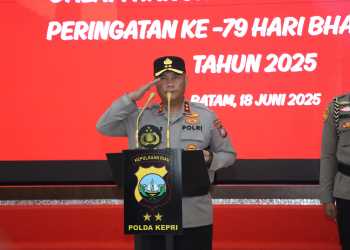 Kapolda Kepri Pimpin Upacara Pemuliaan Nilai Luhur Tribrata Sambut Hari Bhayangkara Ke-79