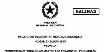Presiden RI Tandatangan PP Pembentukan Pengadilan militer baru termasuk di Manokwari