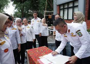 Disdukcapil Kota Bekasi Laksanakan Deklarasi Penguatan Pembangunan Zona Integritas Menuju WBK dan WBBM