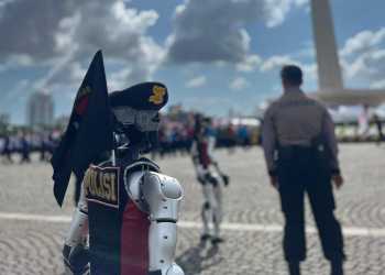 30 Robot Diperkenalkan Dalam Defile Hari Bhayangkara 79 Tahun