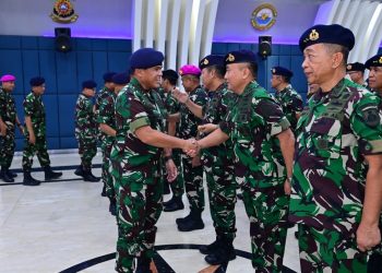 67 Perwira Tinggi TNI AL Laksanakan Laporan Korps Kenaikan Pangkat