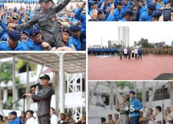 Amsakar dan Li Claudia Pimpin Apel Gabungan, Tegaskan Sinergi Satpol PP dan Direktorat Pengamanan BP Batam