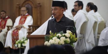 Pesan Harmonisasi Wawali Harris Bobihoe Dihadapan Jamaat Gereja Katolik Santo Yohanes II