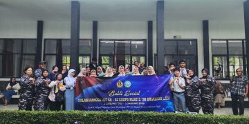 Jelang Hut Ke-63, Korps Wanita TNI AL Gelar Bakti Sosial di Tasikmalaya