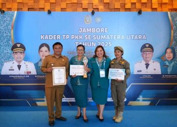 Semangat membara! TP PKK Humbahas Meriahkan Jambore Tingkat Provinsi Sumut
