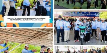 Semarak HUT PGRI 2025: Firmansyah Ikut Senam Sehat bersama Guru dan Pelajar Batam