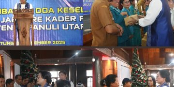 Doa Keselamatan dan Aksi Sosial Kader PKK Kabupaten Tapanuli Utara Wujud Keperdulian atas Dampak Bencana Alam