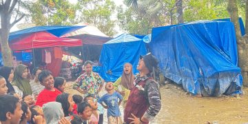 Tim Trauma Healing TNI AL Laksanakan  Dukungan Psikologi di Aceh Tamiang