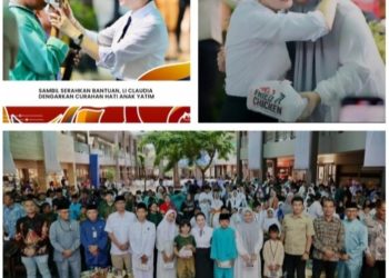 Sambil Serahkan Bantuan, Li Claudia Dengarkan Curahan Hati Anak Yatim