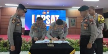 Polresta Barelang Laksanakan Rangkaian Tradisi Serah Terima Jabatan Kapolresta Barelang