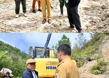 Bupati Humbang Hasundutan Tinjau Akses Jalan di Desa Sampetua dan Desa Batunagodang Siatas