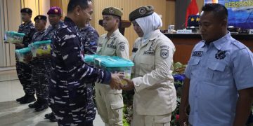 PASCA BENCANA ALAM, WAKASAL TINJAU INFRASTRUKTUR DAN TATAP MUKA DENGAN PRAJURIT TNI AL DI SUMUT
