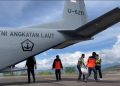 Bantu Percepatan Logistik  TNI AL Salurankan Bantu an Beras Melalui Udara Untuk Korban Bencana di Gayo Lues