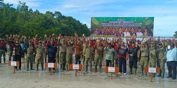 Lestarikan Alam, TNI Tanam 1.500 Pohon Mangrove di Manokwari