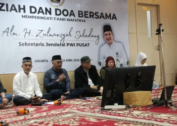 PWI Pusat Gelar Doa Bersama Wafatnya Sekjen Zulmansyah Sekedang