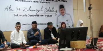 PWI Pusat Gelar Doa Bersama Wafatnya Sekjen Zulmansyah Sekedang