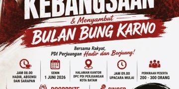 Dalam Rangka Hari Lahir Pancasila PDI Perjuangan Kota Batam Gelar Upacara Bendera Kebangsaan dan Sambut Bulan Bung Karno