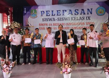 Pesan Plh Wali Kota Harris Bobihoe Kepada Lulusan SMPN 35 Kota Bekasi