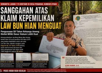 58 Tahun Kuasai Fisik Lahan, Keluarga Ameng Pertanyakan Munculnya Surat Peralihan Hak Tahun 2010