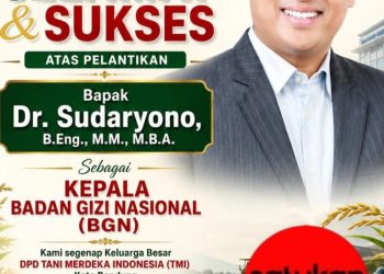 Presiden Prabowo Lantik Sudaryono Pimpin BGN,TMI DPD Humbahas Sampaikan Ucapan Selamat dan Sukses