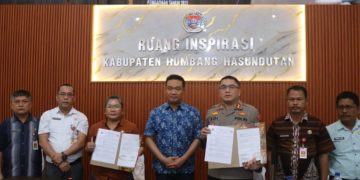 Jelang Pilkades Serentak 2026 , Pemkab Humbahas Gandeng Polres Lewat Penandatanganan NPHD Pengamanan