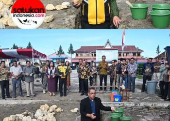 Wujudkan Pelayanan Kesehatan Modren Bupati Humbahas Dr. Oloan P Nababan Letakkan Batu Pertama Pembangunan Groundbreking Laboratorium RSUD Doloksanggul.