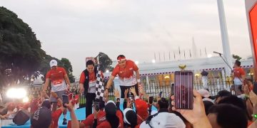 Mensesneg, Menpora, dan Seskab Melepas 12 Ribu Pelari Merdeka Run 2026 di Istana Merdeka