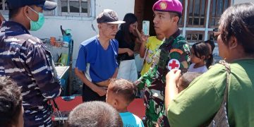 Bantu Pemulihan Trauma dan Kesehatan Warga, Satgas GULBENCAL TNI AL Gelar Trauma Healing dan Yankes di NTT