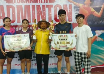Pemuda Katolik Gelar Turnamen, Pemain Ganda Putri & Ganda Putra DPN BMDS Berhasil Raih Juara