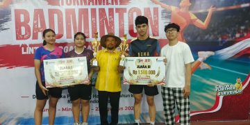 Pemuda Katolik Gelar Turnamen, Pemain Ganda Putri & Ganda Putra DPN BMDS Berhasil Raih Juara