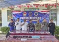 TNI AL Amankan Perahu Diduga Pelaku Pengeboman Ikan, Temukan Senjata Api Rakitan dan 25 Paket Diduga Tembakau Sintetis