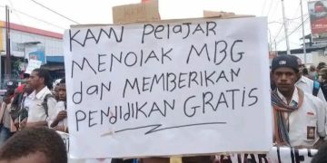 Demo Tolak MBG, Pelajar Papua Tuntut Pendidikan Gratis
