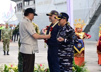 Kapall ITS Giuseppe Garibaldi Resmi Tiba di Jakarta