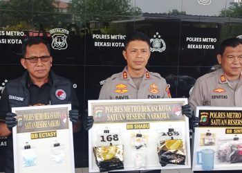 Polres Metro Bekasi Kota Amankan 74 Tersangka & 2.273,23 G NARKOTIKA senilai Rp. 4,09 M dalam Ops Nila Jaya 2026