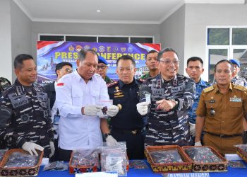 Gagalkan Peredaran Narkotika, TNI AL Amankan Ribuan  Cartridge Liquid Vape Terindikasi Kokain Liquid di Lampung