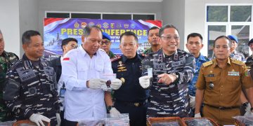 Gagalkan Peredaran Narkotika, TNI AL Amankan Ribuan  Cartridge Liquid Vape Terindikasi Kokain Liquid di Lampung
