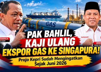 Bahlil, Listrik Batam–Bintan Padam, Ekspor Gas ke Singapura Harus Dikaji Ulang : Projo Kepri Sudah Mengingatkan Sejak Juni