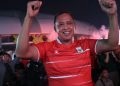 Saksikan Timnas Juara Bareng Warga, Tri Adhianto Bagi-Bagi Doorprize